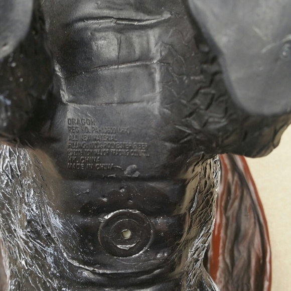 Red and Black Two-Headed Rubber Dragon Toy Figure - Picture 10 of 11